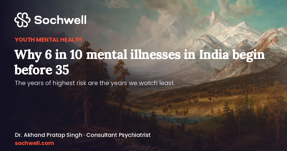 Cover image for Why 6 in 10 Mental Illnesses in India Begin Before 35 — and What That Means for Your Family